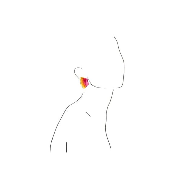 Mignonne Gavigan Mini Madeline Earrings Pink BRAND NEW RETAIL $150 - Picture 6 of 8